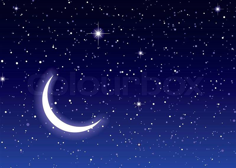 Free Desktop Wallpaper on Sky With Moon And Stars Ideal Desktop Or Background   Source Link