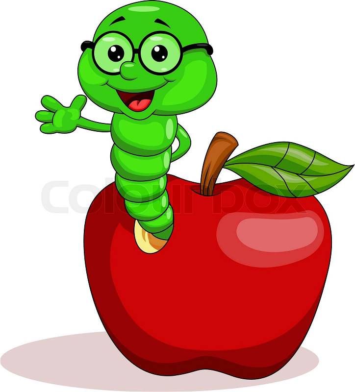 apple with worm clip art free - photo #18