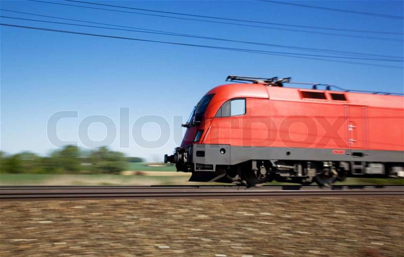Stock image of 'A train people for driving on railroad tracks'
